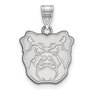 Sterling Silver Rhodium Plated Butler University Medium Pendant